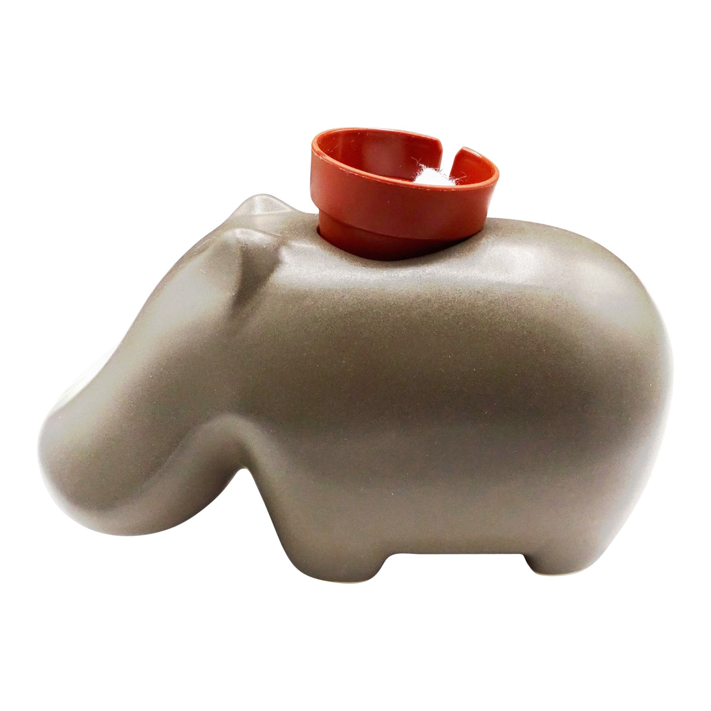 Pflanz-Hippo in grau/braun